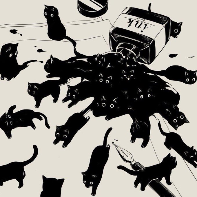 Gatos de la tinta